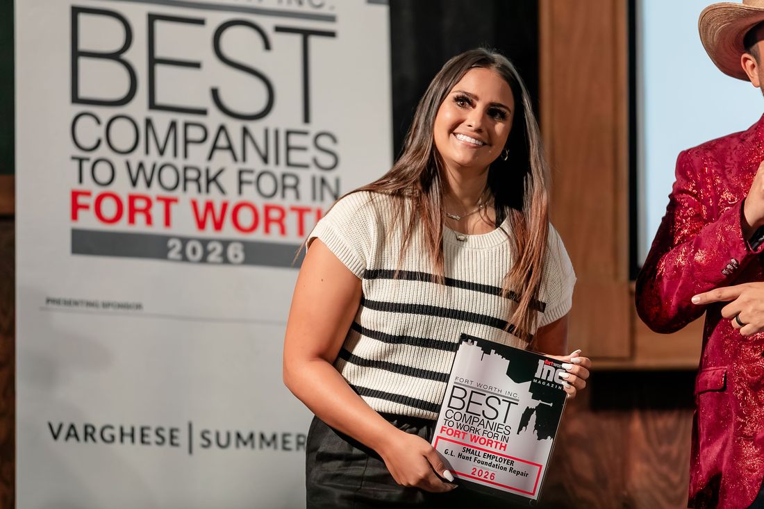G.L. Hunt receiving the Best Companies to Work For in Fort Worth award, 2026